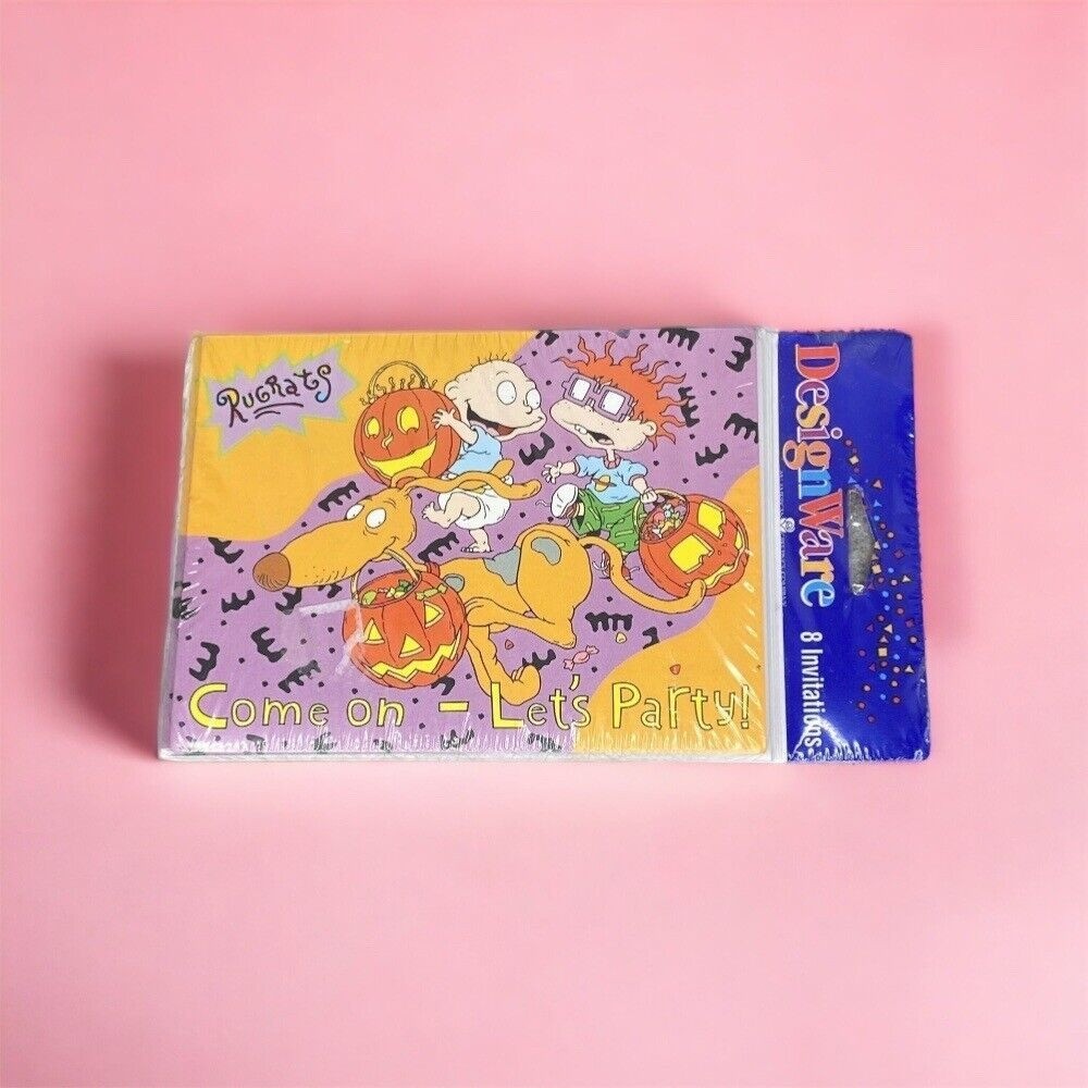 Rugrats Halloween Party 8 Cards Invitations Invites w Envelopes Old New Stock